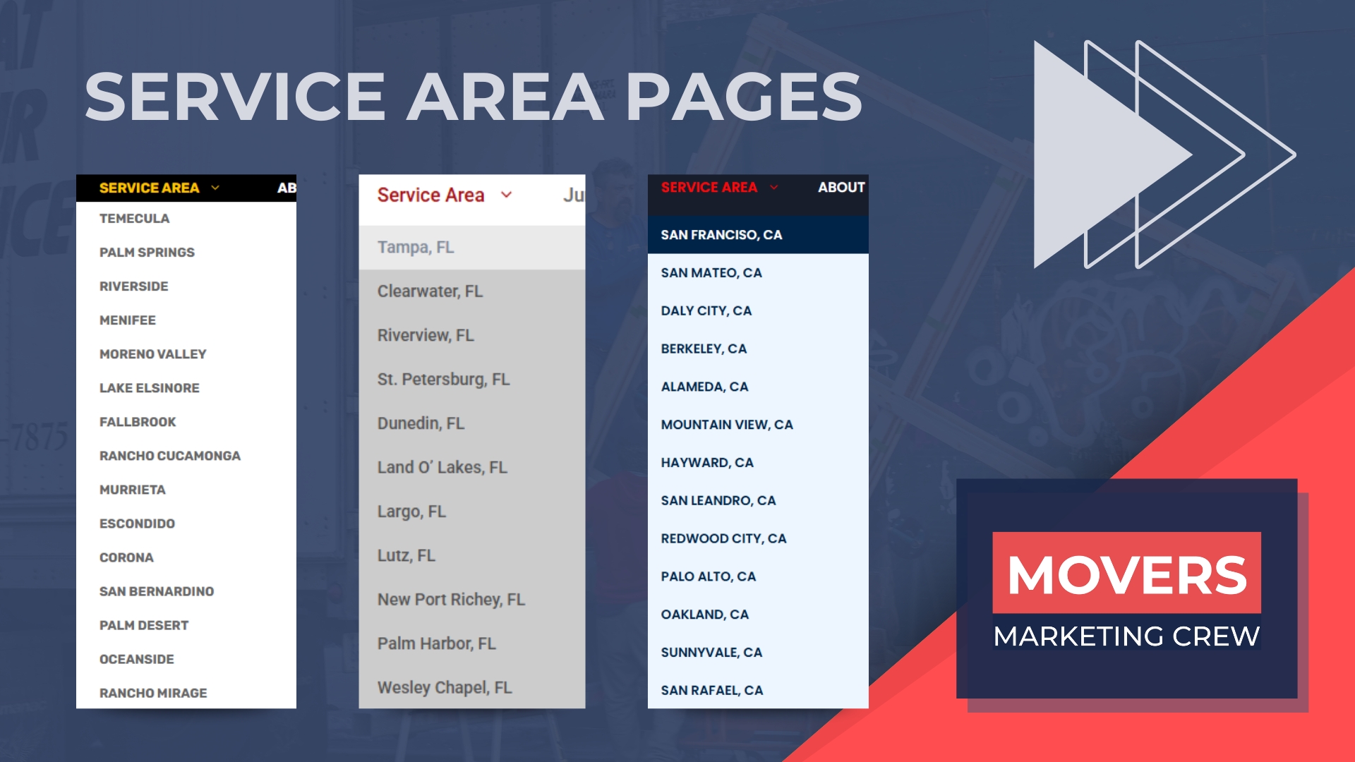 SERVICE AREA PAGES